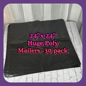 Huge Poly Mailer 24”x24” Black 30 mailers Big Poly Mailer